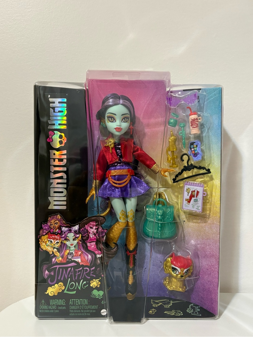 Monster High Jinafire Long Doll - Teal Skin with Purple & Red Outfit